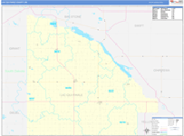 Lac qui Parle Wall Map Basic Style